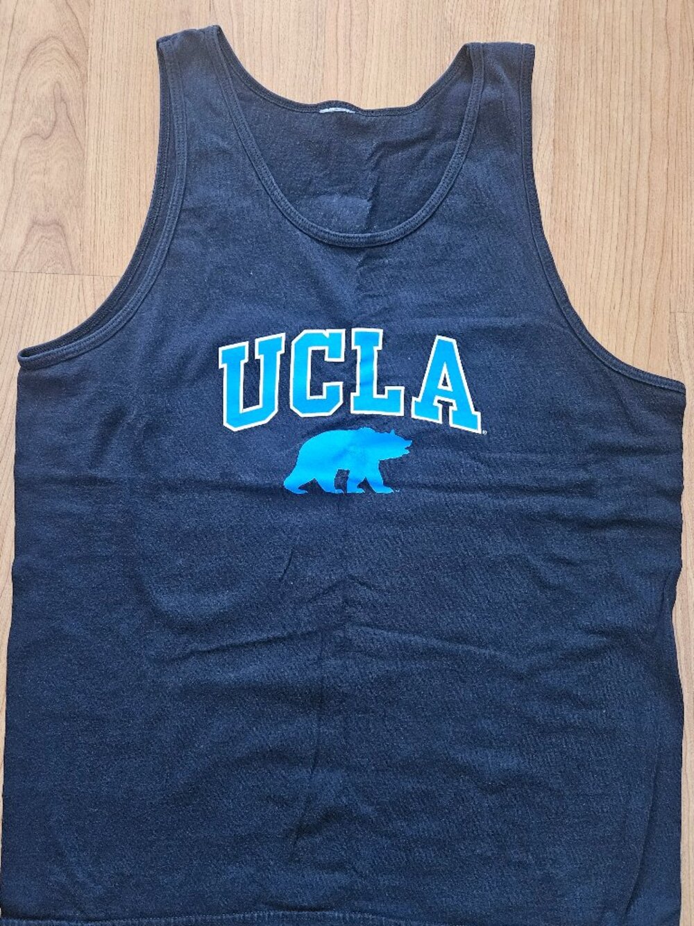 Men's Black 100% cotton UCLA tank top - size Medium